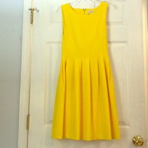 Yellow A-line Calvin Klein dress